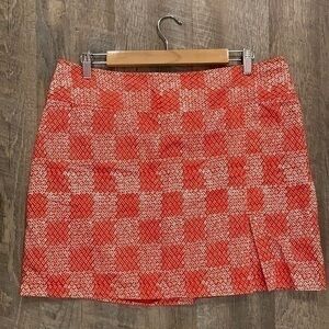 Izod golf red/white pattered golf/tennis skort size 12